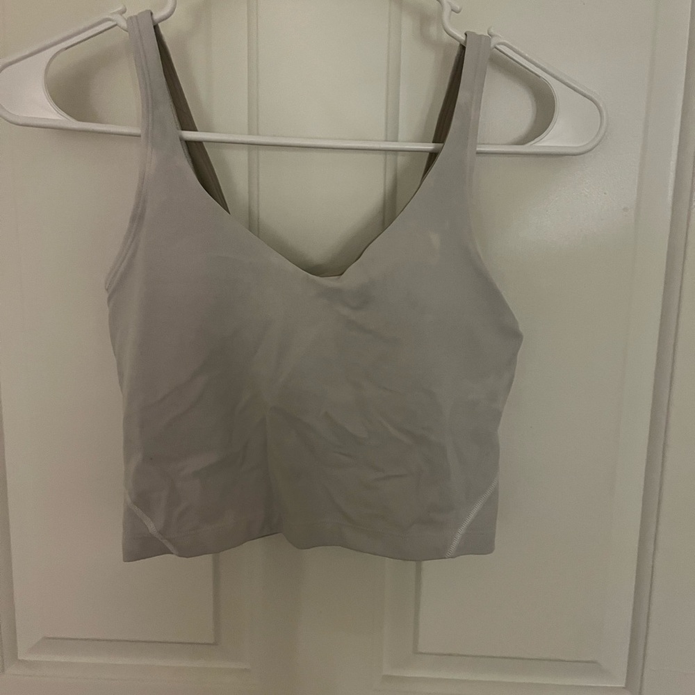 Gray V-Neck Tank Top